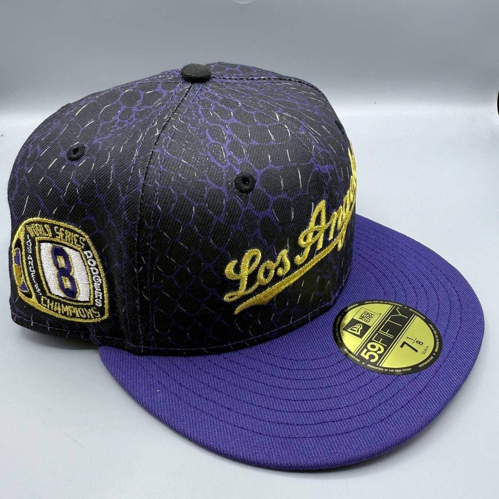 Los Angeles‎ LA Dodgers Hat 7 1/8 Black Mamba 59Fifty New Era Fitted Hatclub